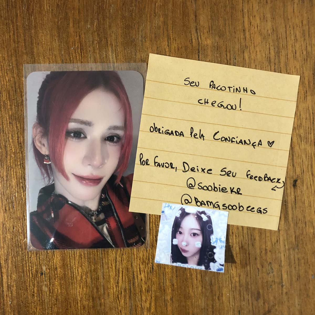 doritheworld's tweet photo. feedback positivo pra @soobiekr pela venda desse wumuti ❤️ chegou super rapidinho e muito bem embalado, muuuito obrigada 🫶🏻💗🫂 https://t.co/Zw66myjqI5