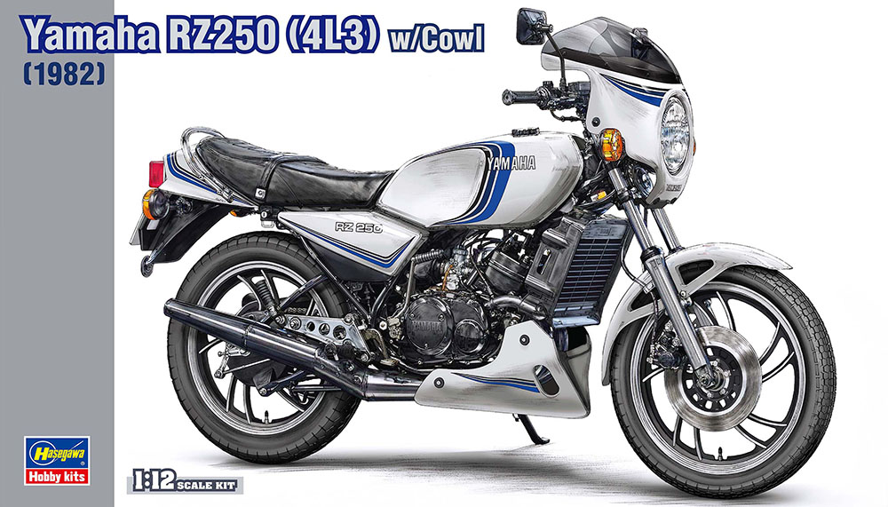 hasegawa_sales's tweet photo. 【8月再生産情報】

21758  1/12　ヤマハ RZ250（4L3）w/カウル（1982）

オプションのカウルを装着した1982年モデルを再現！

2026年08月23日頃発売 ！
ご予約宜しくお願い致します。

https://t.co/QIf3SSJR08
#ハセガワ #再生産 https://t.co/eHEOb2cS1X