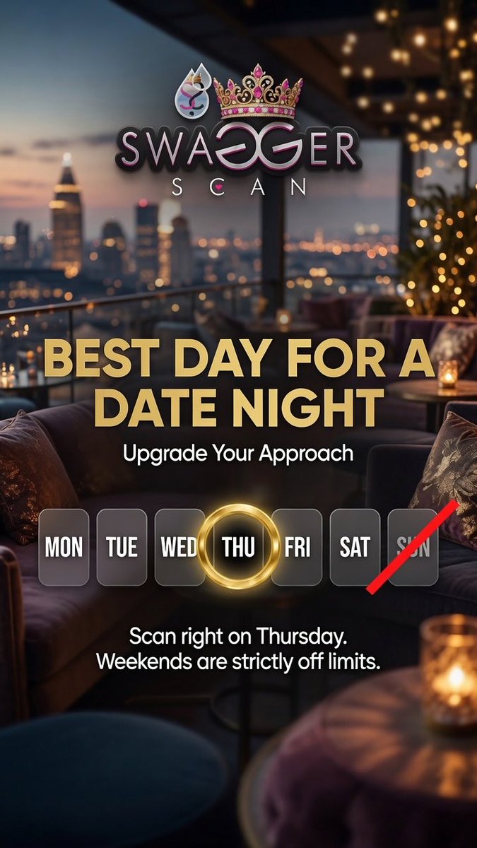 swaGGerscan's tweet photo. 📆 HOT TAKE: Saturday is the most overrated date night there is.

Everyone’s out, every reservation’s gone, and the pressure to make it “worth it” is doing the most. The underrated move? A weeknight. Lower stakes, easier tables, and it breaks up the routine instead of competing with it.

And if you’re a single parent — hear us: the best date night isn’t a perfect Saturday you keep waiting for. It’s the Tuesday lunch while the kids are at school. The hour after bedtime with takeout and no phones. The “we made time” beats the “we made it fancy” every single time.

Stop waiting for the perfect night. Book the real one. 

Upgrade your approach 👑

💡 Which night do you actually prefer? 👇

#DateNight #Dating #Trending #RHOA #buyingcontent