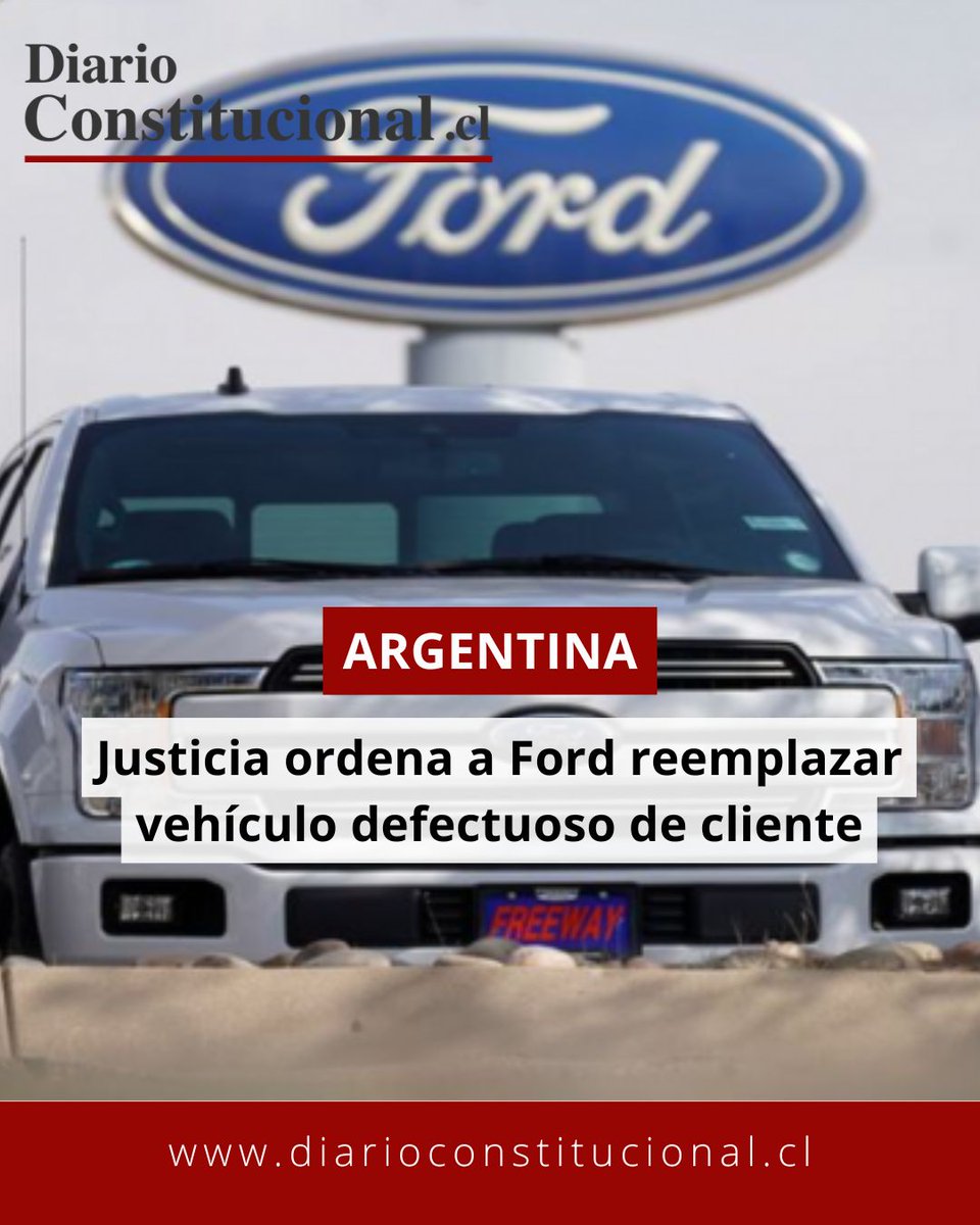 DiarioConst's tweet photo. ⚖️ ¿Qué pasa si un vehículo nuevo sigue fallando pese a las reparaciones?

La Justicia argentina ordenó a Ford reemplazar el automóvil de un cliente tras considerar insuficientes las soluciones entregadas.

🔗 Más en:
 https://t.co/41XhddUJBK
#ProtecciónAlConsumidor https://t.co/O2B6YoHLuK