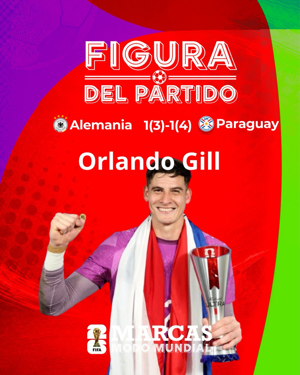 MarcasLaRazon's tweet photo. @LaRazon_Bolivia ⭐ El arquero paraguayo Orlando Gil fue elegido como el "Superior Player of the Match" tras convertirse en la gran figura de Paraguay 🇵🇾 🏆🌎.
#Paraguay #PAR #Albirroja #Alemania #GER #GERPAR #FIFAWorldCup #CopaMundialFIFA #Somos26 #WorldCup2026 #PlayerOfTheMatch #SuperiorPOTM https://t.co/VUTC3E3IIe