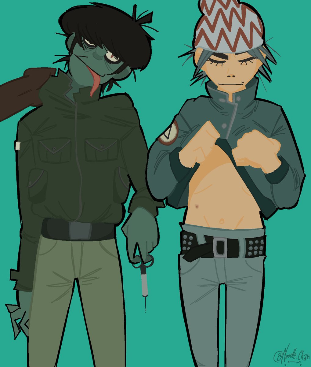 NoodleChan72097's tweet photo. Aries Gorillaz, my studies are killing me 💜 #gorillaz #gorillazfanart https://t.co/ImGTFLtCVP