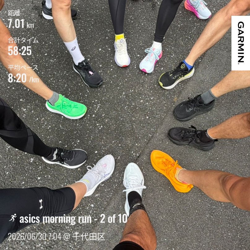 ryuchi's tweet photo. #asics morning run 
#garmin #beatyesterday https://t.co/HHVBA7zuD1