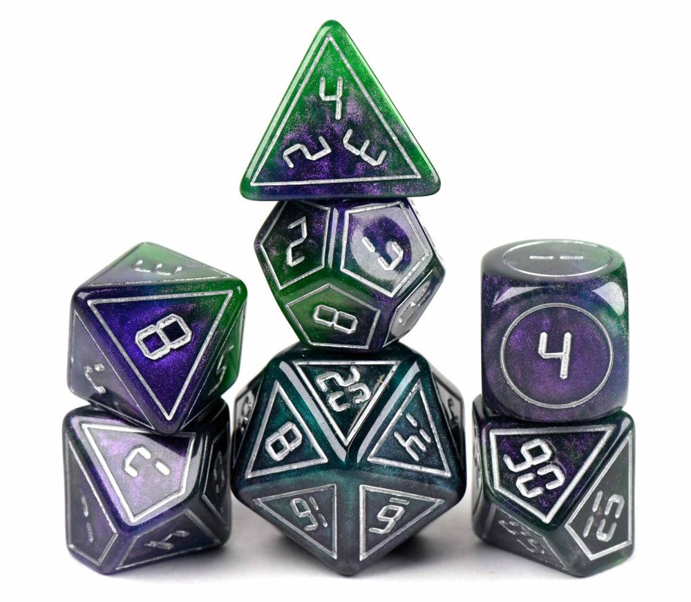CaptainNemoSLO's tweet photo. 🎲 Level up your next game night with a fresh set of dice!

Every adventurer knows the real secret to rolling better... is convincing yourself that your new dice are luckier. 😄

We've been stocking some seriously gorgeous polyhedral dice lately, including:
⚔️ Medieval-inspired metal dice
💜 Shimmering purple and green gemstone-style sets
🐈 Adorable cat-themed dice with custom D6 faces
✨ Deep blue fantasy dice with intricate gold arcane symbols
Whether you're rolling for initiative, making a death save, or trying to talk your way out of another tavern brawl, we've got a set that deserves a place in your dice bag.
(And let's be honest... you can never have too many dice.)
Captain Nemo Comics & Games – 565 Higuera St. in downtown San Luis Obispo – Free parking behind the store.