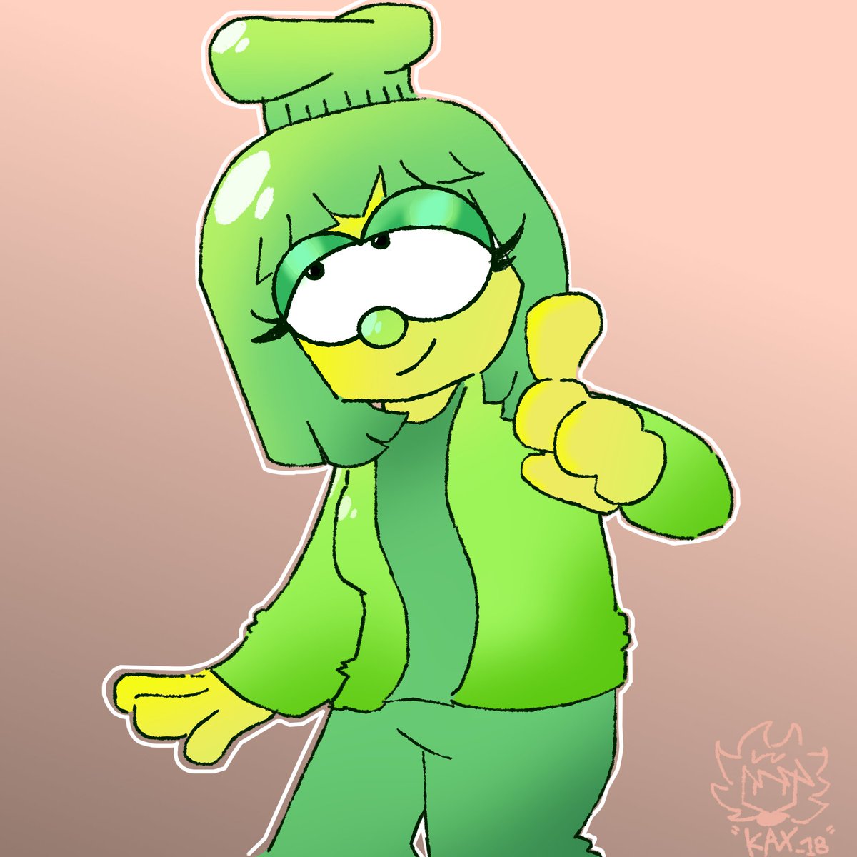 simplementekax's tweet photo. green del deltarune 
#deltarune  #fanart https://t.co/bmyfQplSqW