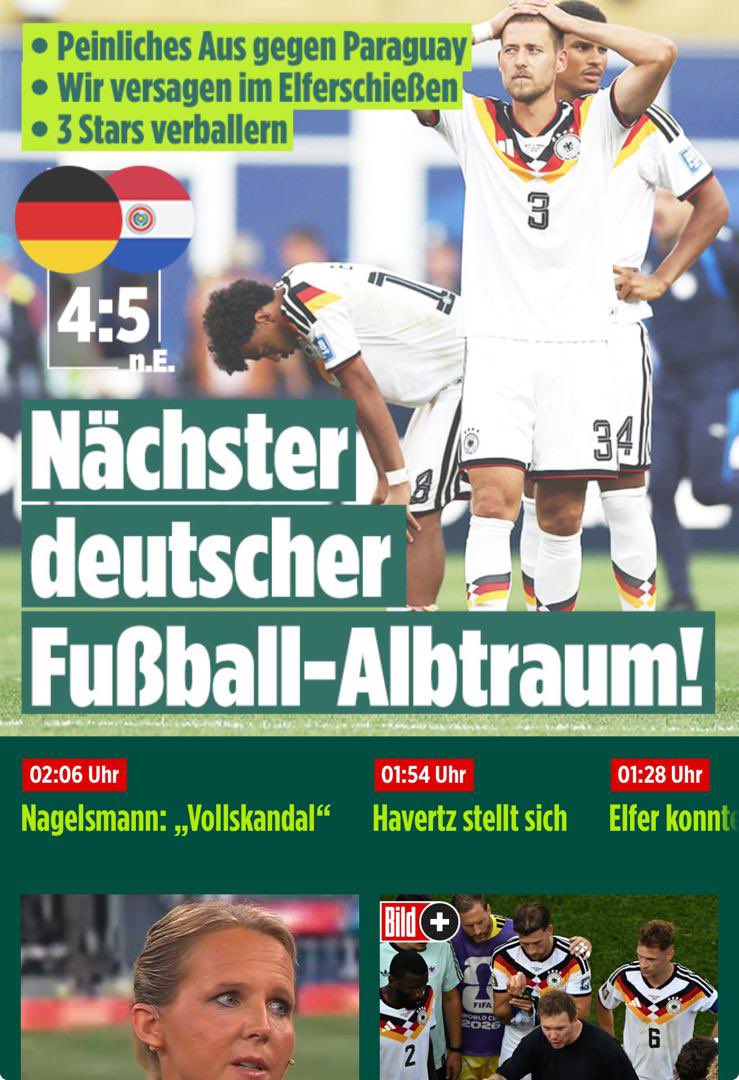 GabbyDarko's tweet photo. “Embarrassing elimination against Paraguay”? I think the earlier some of these traditional football powers recognise that the game has changed, and that they are no longer as dominant as they once were, the better it will be for their own preparations and expectations.

I hope the Netherlands are not approaching Morocco tonight with a similar sense of superiority. Brazil themselves came very close to being unstuck against Japan.

The expansion of the World Cup and the rise of football standards across Africa, Asia and other regions are proving what many have been saying for years: there are no longer any “small nations” in world football. Respect your opponent, or prepare for a very long journey home. Auf Wiedersehen!