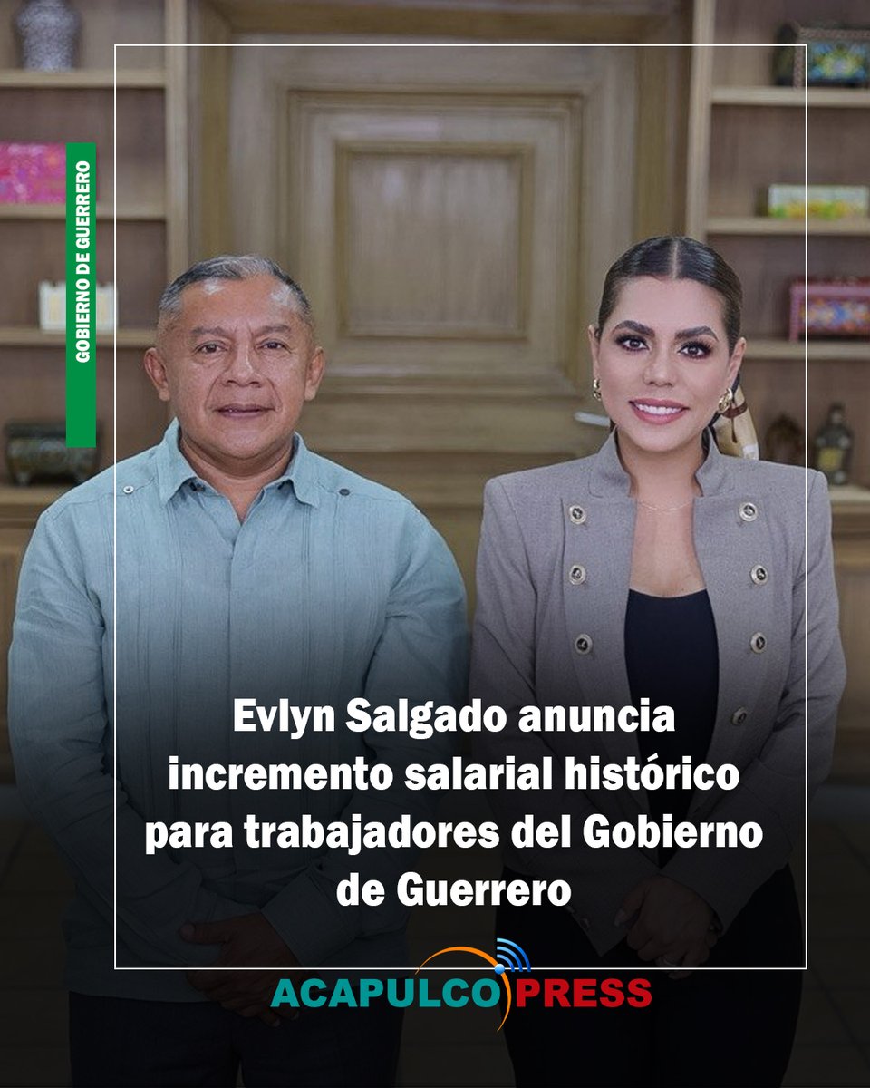 acapulcopress's tweet photo. La gobernadora Evelyn Salgado anunció un incremento salarial histórico para las y los trabajadores de la burocracia central del Gobierno del Estado https://t.co/uOMYOJJy0Q
| https://t.co/WxPWWlxJMr | https://t.co/rfVXTH3Ls6 https://t.co/15XtGtlpkY