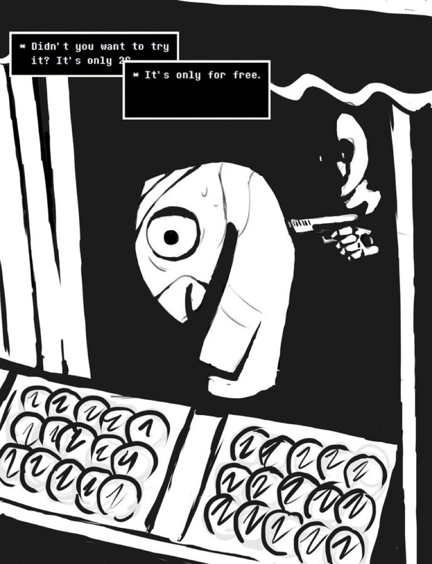 famikomputa's tweet photo. My new favorite DELTARUNE trend is normalnpc being hyped up to be a kingvon level terrorist threat, and its legitimately so funny https://t.co/8VsuO2ubec