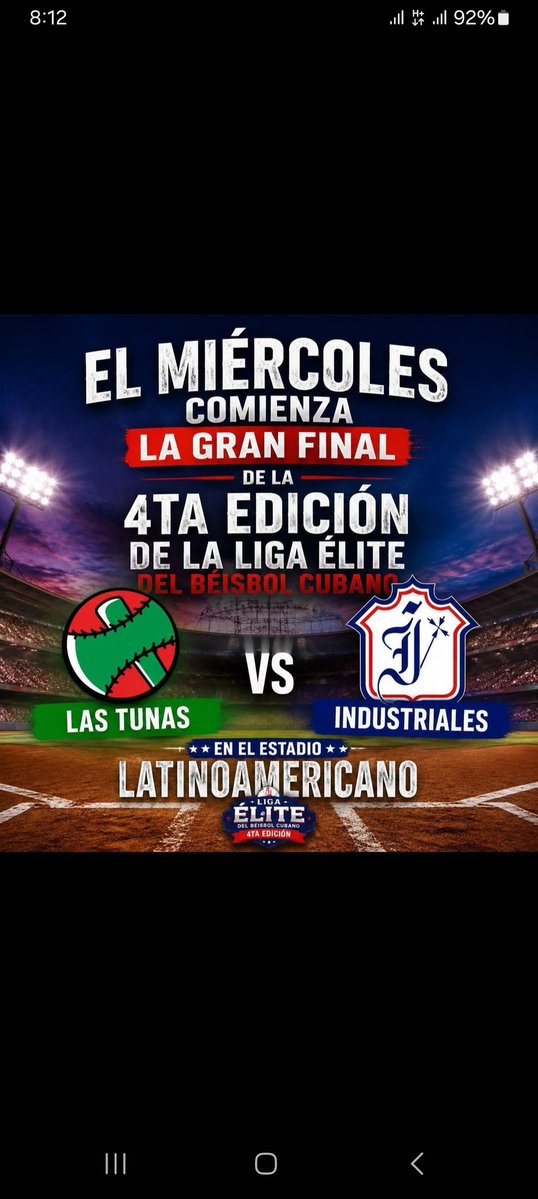 Hernan57190Blas's tweet photo. Comienza la Gran Final de la #IVLEBC, el próximo miércoles, entre los #Leñadores de #LasTunas y los #Leones de la Capital.
@DeporteLTU
@esnaido
@LorenzoOsbel
@YelenysLasTunas https://t.co/J1CYAgyfzR