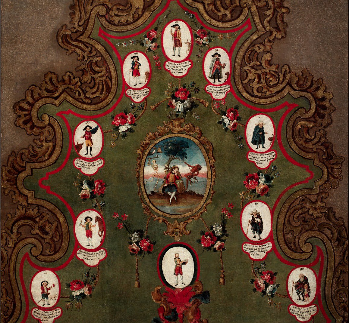 INAHmx's tweet photo. #PiezaDelDía🖼️ Litografía “Alegoría de las edades del hombre”, siglo XVIII.

Esta obra, resguardada en la colección del @Museodehistoria, en el Castillo de Chapultepec, es un ejemplo representativo de la tradición alegórica en el arte novohispano.

Te contamos más en este hilo.🧵 https://t.co/jLif1D8m0D
