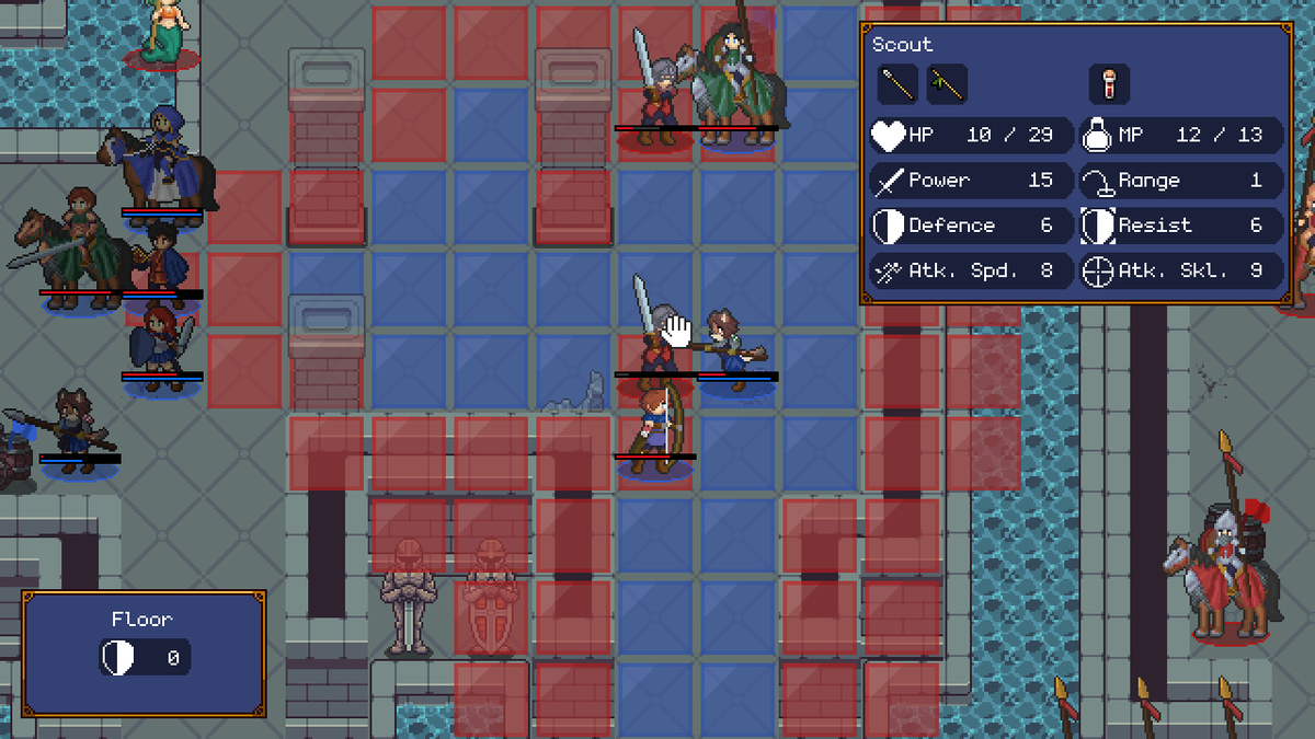 Jebbester's tweet photo. A very fun part of making a game is watching a friend stream their playtest. Though that comes with the challenge of holding back the urge to be a backseat gamer! #srpg #gamedev #monogame https://t.co/Na0jhj4I2w