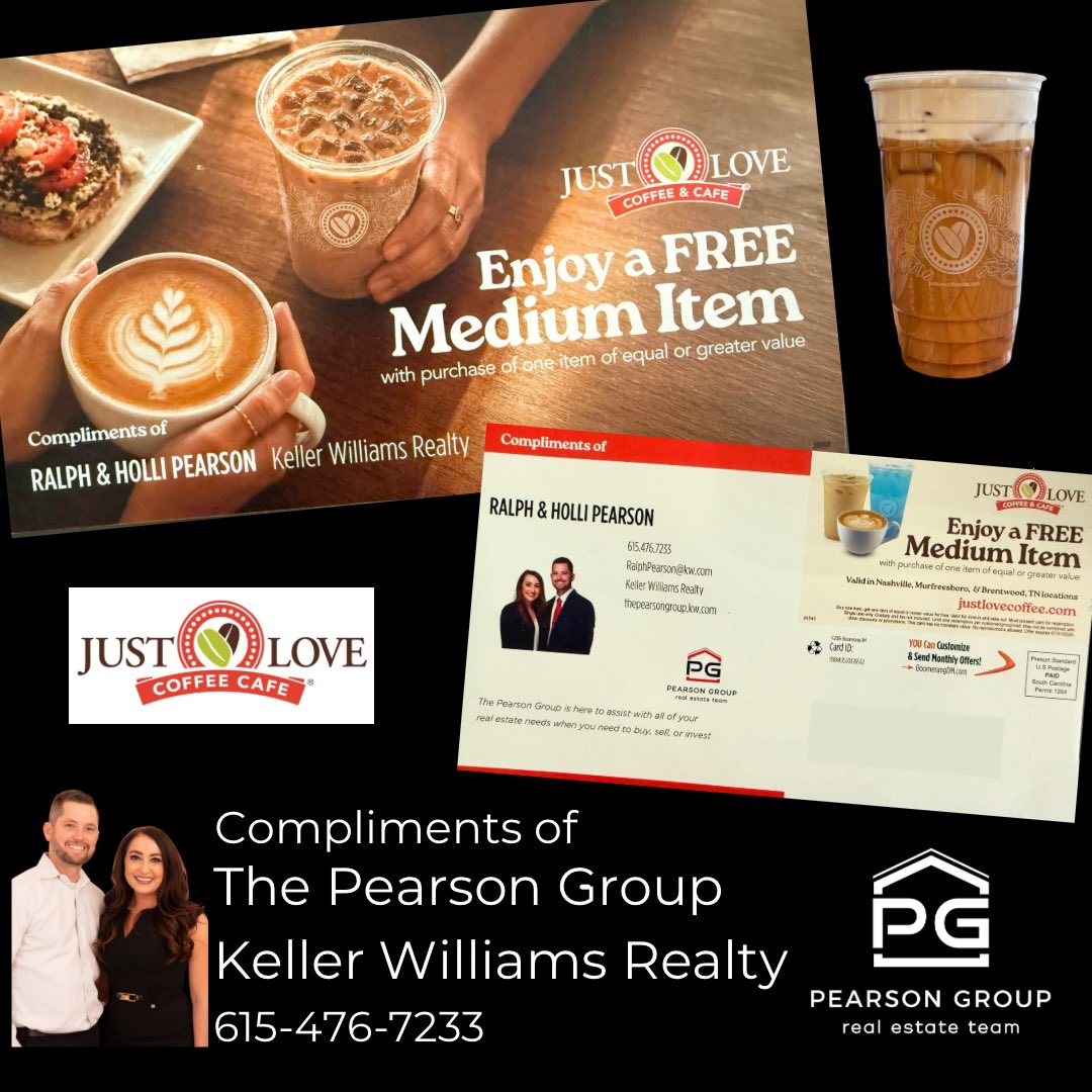 HolliRealtor's tweet photo. 📬𝐆𝐨 𝐜𝐡𝐞𝐜𝐤 𝐲𝐨𝐮𝐫 𝐦𝐚𝐢𝐥𝐛𝐨𝐱!📬
Your coupon for a free medium item from Just Love Coffee &amp; Cafe should have just been delivered!

𝐑𝐚𝐥𝐩𝐡 &amp; 𝐇𝐨𝐥𝐥𝐢 𝐏𝐞𝐚𝐫𝐬𝐨𝐧
REALTORS®
𝐓𝐡𝐞 𝐏𝐞𝐚𝐫𝐬𝐨𝐧 𝐆𝐫𝐨𝐮𝐩
𝐨𝐟 𝐊𝐞𝐥𝐥𝐞𝐫 𝐖𝐢𝐥𝐥𝐢𝐚𝐦𝐬 𝐑𝐞𝐚𝐥𝐭𝐲 https://t.co/NOrL4NQcQl