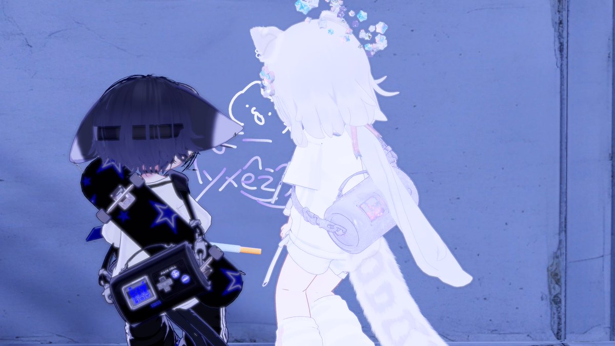HaRoo_vrc's tweet photo. ふたりの合作書き置きみて〜？
かわいいんだ
みーちゃん改変沢山褒めてくれるかららぶちよ
れいぜいさんも来てくれてありがとうね https://t.co/Wr5Hgfg4XA