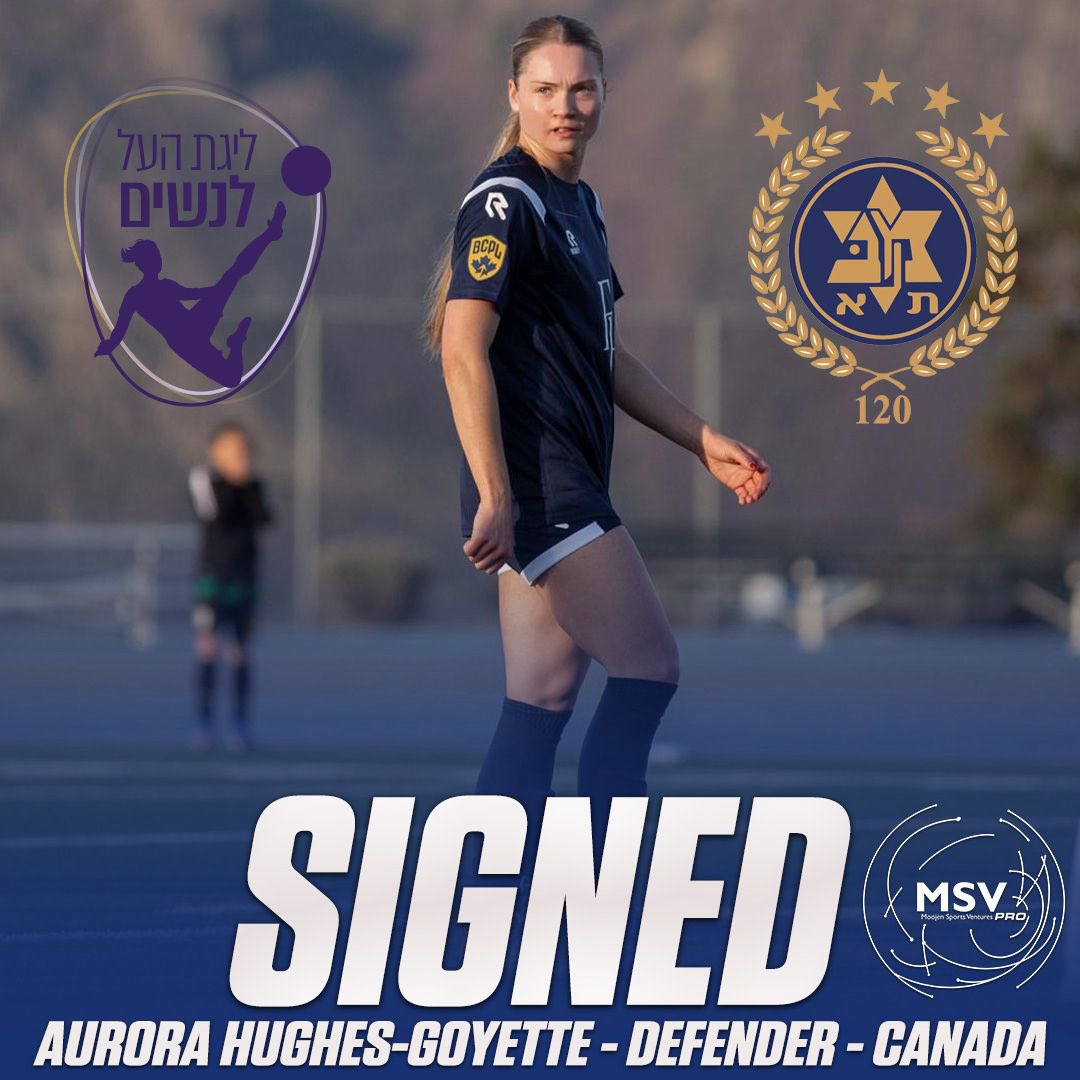 FredMoojen's tweet photo. 🇨🇦➡️🇮🇱 BIG MOVE FOR A BIG-TIME DEFENDER!

Congratulations to @rohughesgoyette on signing with Maccabi Tel Aviv Women—one of the biggest and most historic clubs in Israel! 🇮🇱💙💛 @maccabitlvfc @maccabitlvfcw 

A former UNB standout, Aurora has earned this opportunity… https://t.co/IsHVE90atr