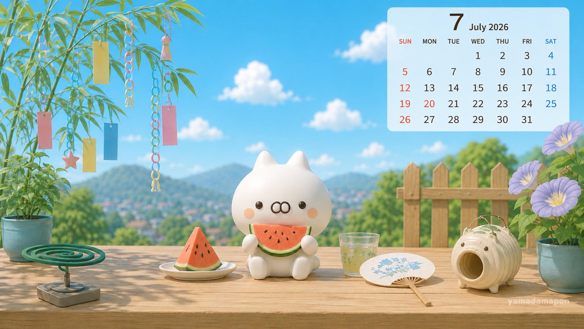 poomapon's tweet photo. ★7月の壁紙配信★  

お好みに合いましたらどうぞ😊 https://t.co/Dt1ejpyqVV