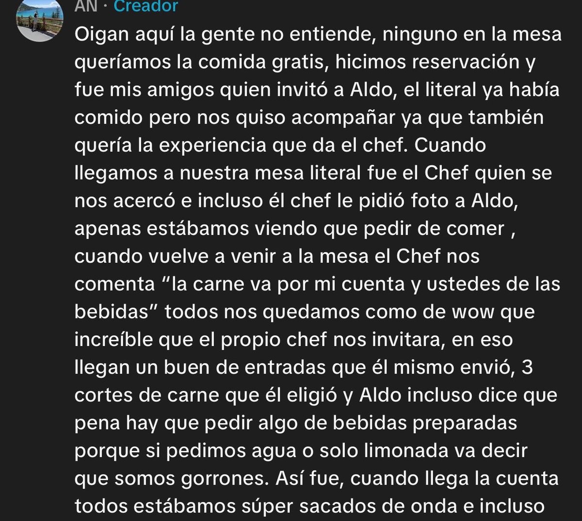 diversasuke's tweet photo. Uno de los que invitó a Aldo a comer aclaró que ellos no pidieron los platillos porque hay gente que anda inventando que ellos se aprovecharon del chef y pidieron la carne más cara jsks 😭 https://t.co/gfVq5V8RGo