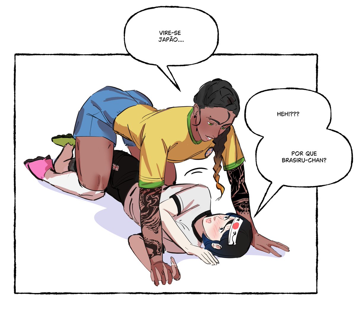 EmmyzArt's tweet photo. Brasil x Japão no mata mata #wlw https://t.co/kDQJeVju0i