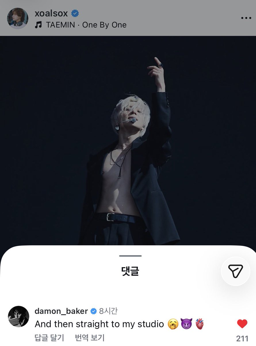 acheeyajnaggung's tweet photo. 잠만… 
그니까 damon baker 사진작가님이
태민 인스타 팔로우하고 멘션 남기고
자기 계정에 사진 올리면 무브 배경음악 깔고..
이거 지굼 태민이랑 같이 작업했다고 탬메한테 당근🥕흔드시는 거 맞나요?ㅋㅋㅋㅋㅋ

아 이분 사진 작품 보는데 개큰기대됨…😇 https://t.co/8uqKJQhMp5