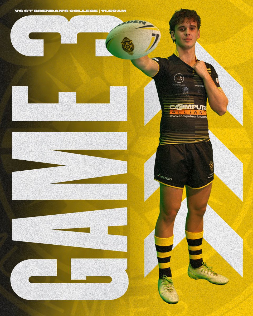 st_laurences's tweet photo. CONFRO | GAME 3 ๐กโซ
St Brendan's College @ 11.50am
#stlaurencescollege #blackandgold #heartofgold #LauriesSport https://t.co/V5NNLztTtb