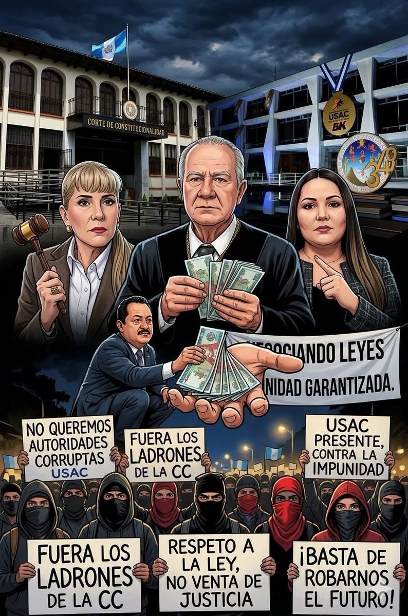 LosAnonymousGT's tweet photo. El #PactoDeCorruptos unificó fuerzas para no perder el control en la USAC, por eso el usurpador de Giammariegos tiene el respaldo de magistrados corruptos de la CC, quienes están protegiendo su fraude para que siga usurpando funciones aún no te ie do finiquito… https://t.co/oZKdb7kz0w