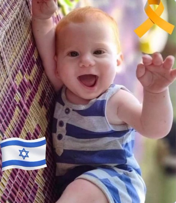 VividProwess's tweet photo. Every day, we remember Kfir Bibas.

He was murdered by Gazans when he was 8 months old.

We will never let his story be forgotten. https://t.co/hHpz0jRpJI