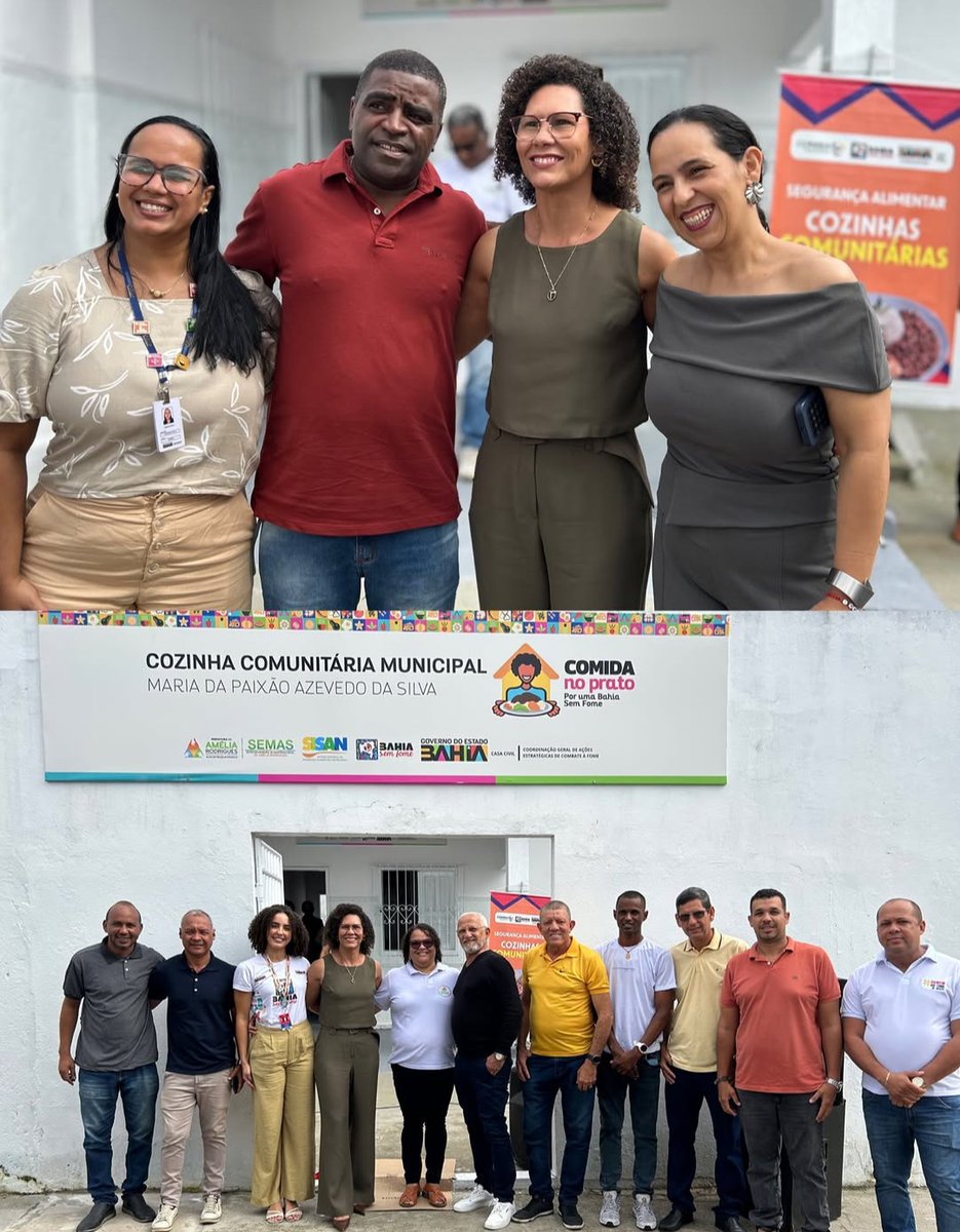 reisfabya's tweet photo. 🍛 Inauguramos a Cozinha Comunitária Maria da Paixão Azevedo da Silva, em Amélia Rodrigues. Integrada ao Programa Bahia Sem Fome, com equipamentos doados pela Seades, representa mais um passo no fortalecimento da segurança alimentar no combate à fome em nosso estado.
+ https://t.co/YKP5kWA2um