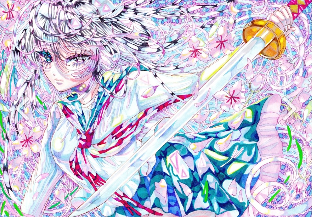 ヤフオクとBOOTHショップで手描きイラスト原画販売中です🎨よかったら
