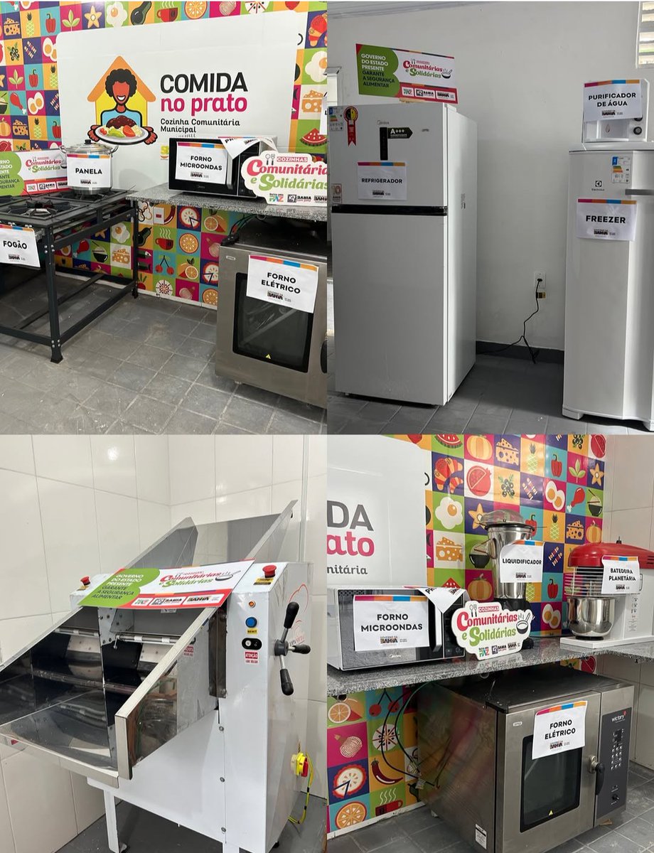 reisfabya's tweet photo. 🍛 Inauguramos a Cozinha Comunitária Maria da Paixão Azevedo da Silva, em Amélia Rodrigues. Integrada ao Programa Bahia Sem Fome, com equipamentos doados pela Seades, representa mais um passo no fortalecimento da segurança alimentar no combate à fome em nosso estado.
+ https://t.co/YKP5kWA2um