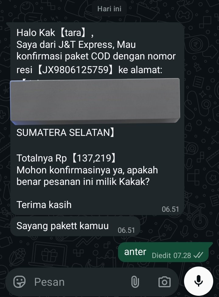 tharahkth's tweet photo. sialan banget tukang paket  ini manggilnya sayang bjirr😭😭 https://t.co/Gip6rpUl9S