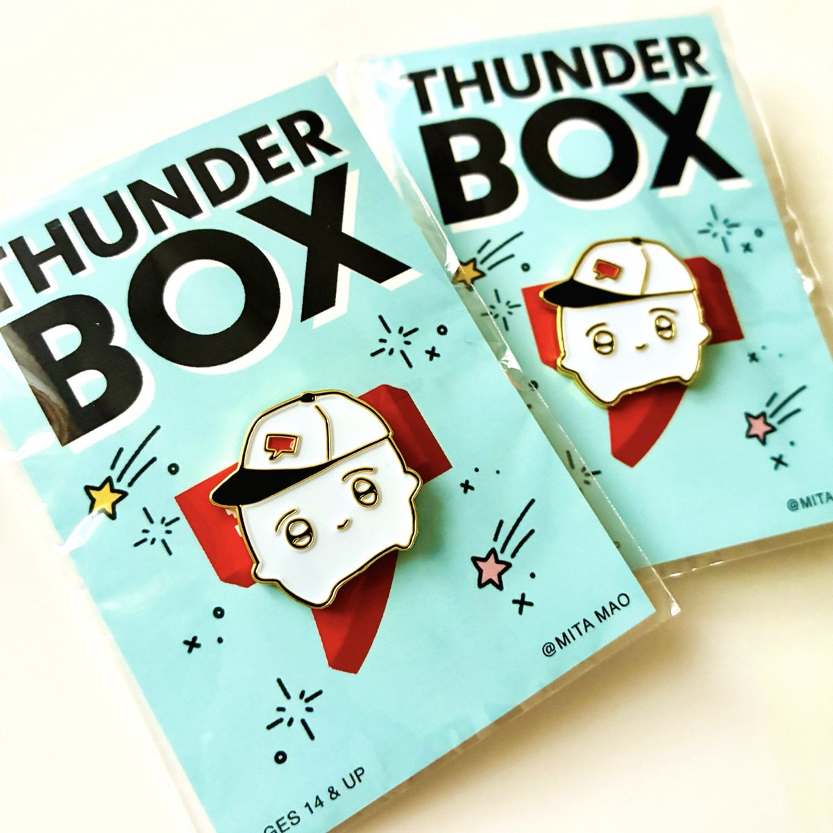 BREEDJAPAN's tweet photo. きらきらお星さまな台紙もきゅんです✨
#THUNDERBOX #三田麻央 #みたまお #ピンズ #breed_japan https://t.co/RABvneEjPF