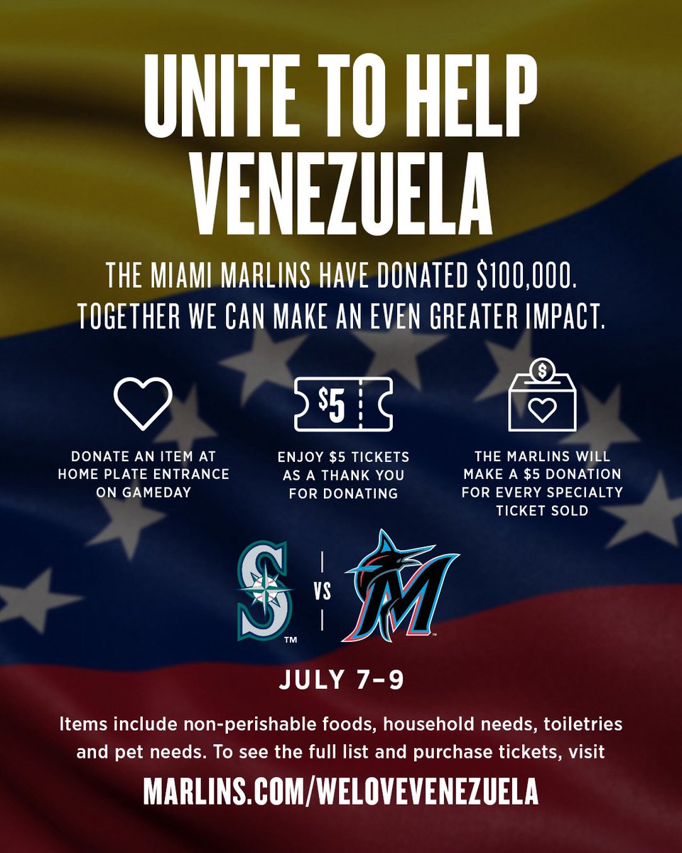 Marlins's tweet photo. Visit https://t.co/ZIW8LPAtzM for full details 🇻🇪❤️ https://t.co/hsiqYOHNan