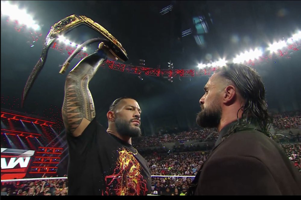 FadeAwayMedia's tweet photo. 🚨 BREAKING: Roman Reigns Vs Seth Rollins is set for SummerSlam for the World Heavyweight Championship. 

#WWERAW https://t.co/htEbt30g7l