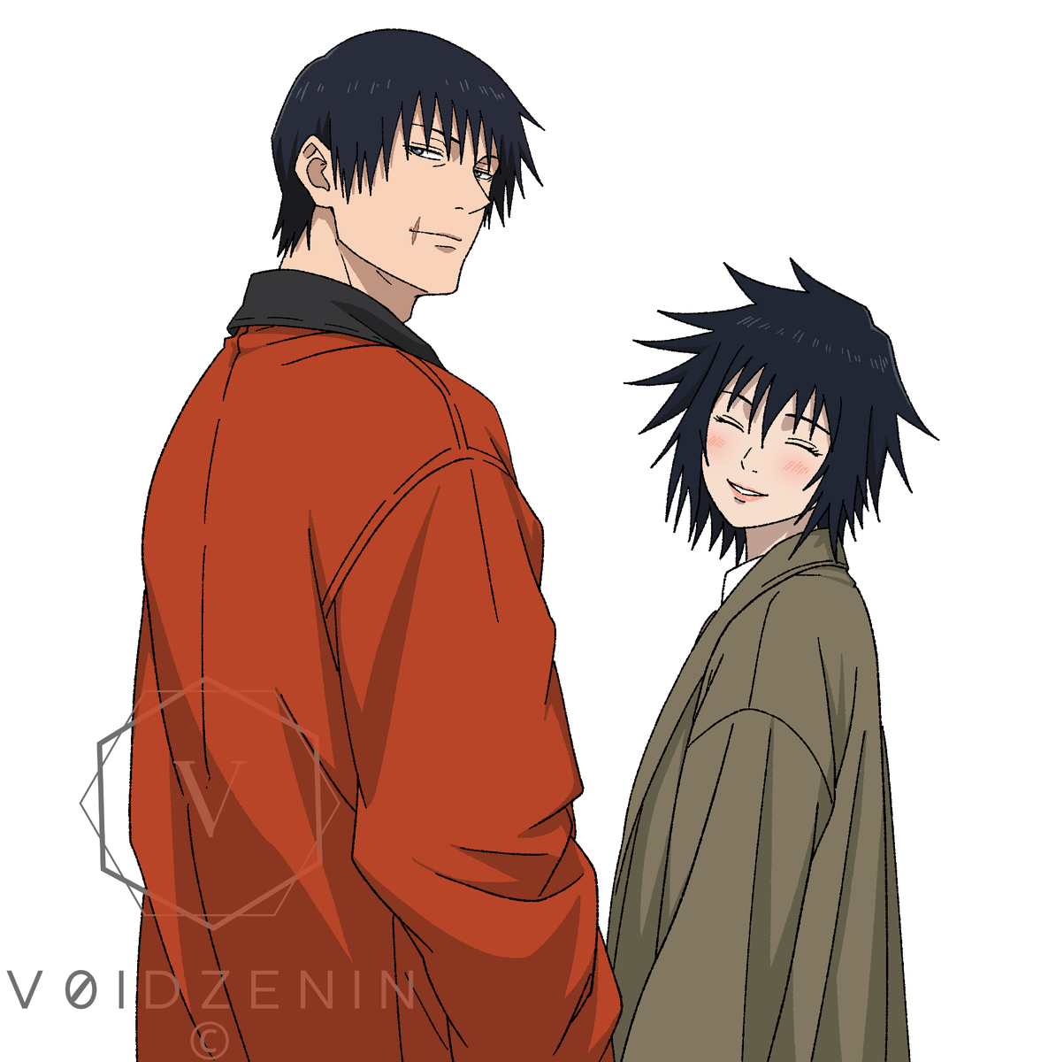 v0idzenin's tweet photo. Sometime in the past 🤧

#toji #mamaguro #jjk #fanart https://t.co/eGqC3No52g