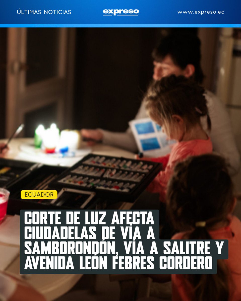 Expresoec's tweet photo. Los cortes de energía continúan afectando a varios sectores del Guayas, con impactos en actividades laborales, comerciales y domésticas.

Estos son los sectores afectados 👇 https://t.co/kqahVVg8LN https://t.co/DrYceXZbVA