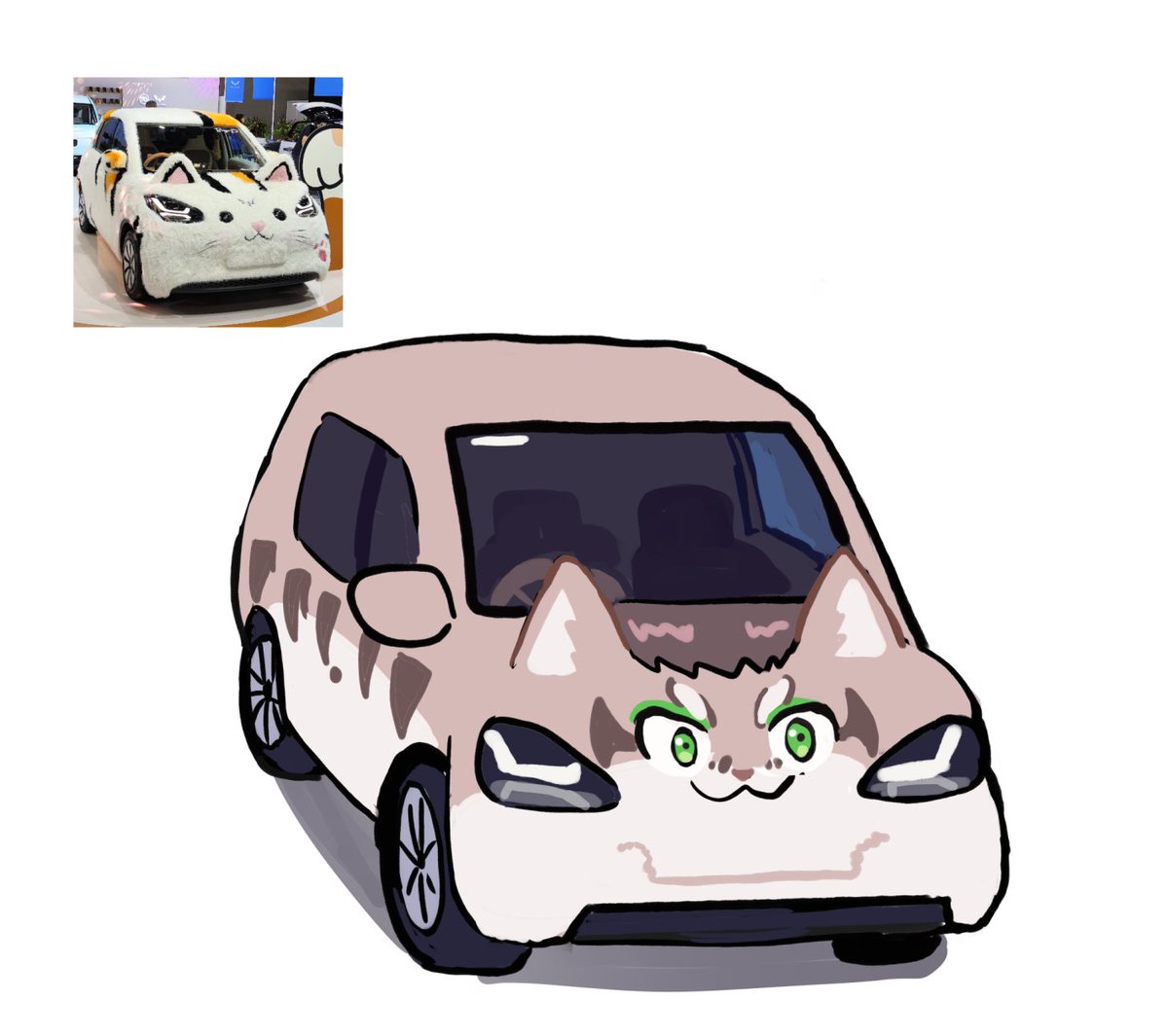Ryuulabo's tweet photo. small leopard car https://t.co/jwWk5sCVyj