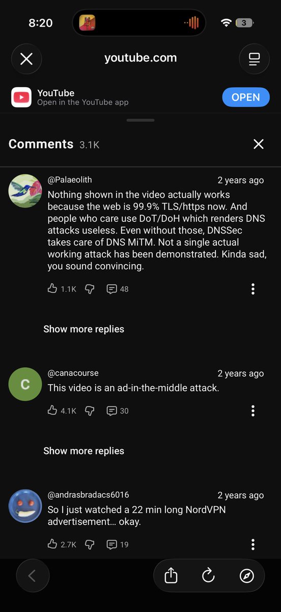 DanielSmithDev's tweet photo. @UK_Daniel_Card @NetworkChuck Yes I was more so giving him benefit of the doubt. Normally I’ve been a big fan of his content but this is blatant misinformation

Thought maybe @NetworkChuck didn’t know better but then I checked the comments on his video he linked from two years ago and many people educated him https://t.co/6kFy2DZ4Ap