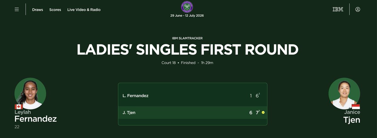 ainurohman's tweet photo. Bagi yang ketinggalan....

Petenis Indonesia Janice Tjen🇮🇩 akhirnya menjalani debut di grand slam Wimbledon. 

Janice menang straight game atas unggulan ke-22 Leylah Fernandez🇨🇦. 

Selanjutnya di babak kedua vs pemain kelahiran Rusia yang skrng membela Australia Daria Kasatkina. https://t.co/Bo9JJ9RKtg