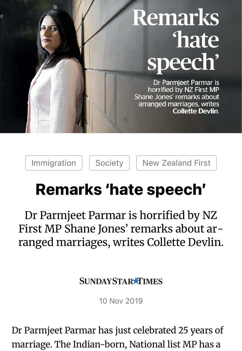 2ETEKA's tweet photo. ACT’s MP Parmjeet Parmar, & Act candidate Malkiat Singh (an Indian immigration agent) both complained to police about Brian Tamaki. 

In 2019, Parmjeet Parmar publicly called for Shane Jones to be charged with “Hate speech” for his opposition to Indians having a visa carve out, giving them special treatment for partner visa restrictions.

Act is a dangerous party, heavily infiltrated by nefarious foreign interference and rainbow retards . Yuck.