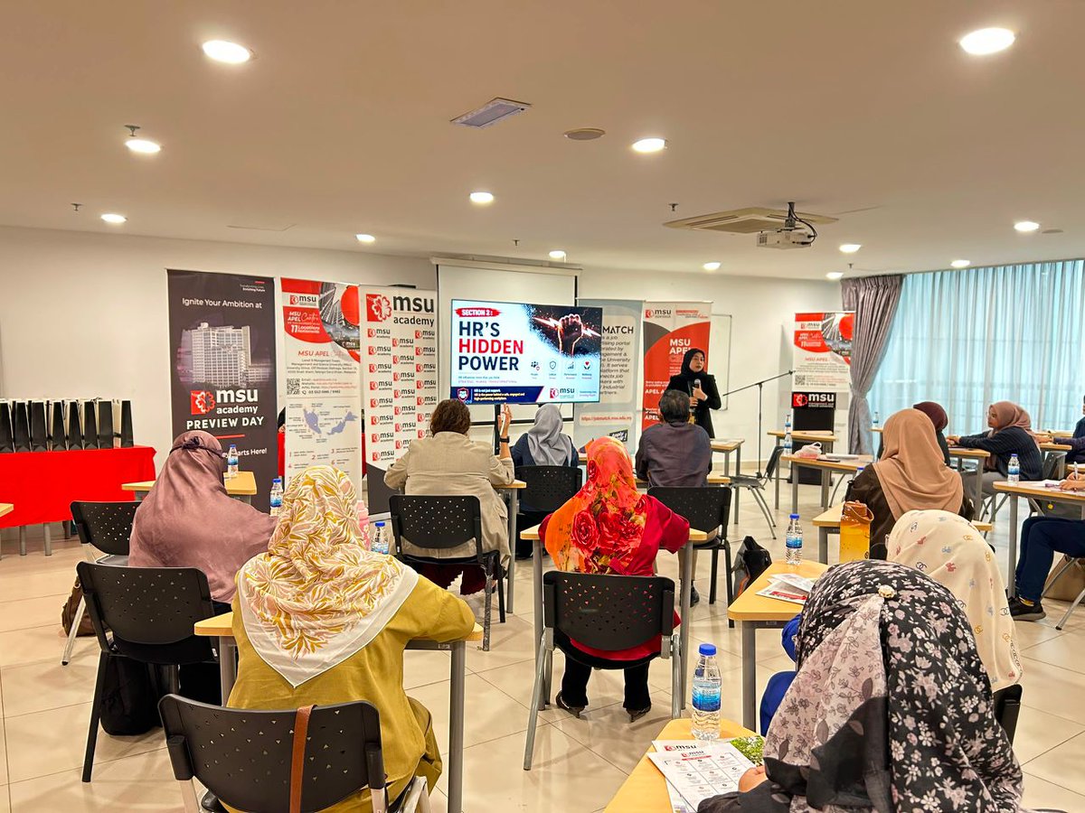 msuacademy's tweet photo. Through MSU HR Insight Series 6, HR professionals and industry partners came together for a meaningful sharing session on HR’s Role in Workplace Safety and Employee Well-Being: From Compliance to Care.

📸 Moments from the sharing session.
#MSUMalaysia #MSUHRInsight #MSUAcademy https://t.co/MuKI7CqaVW