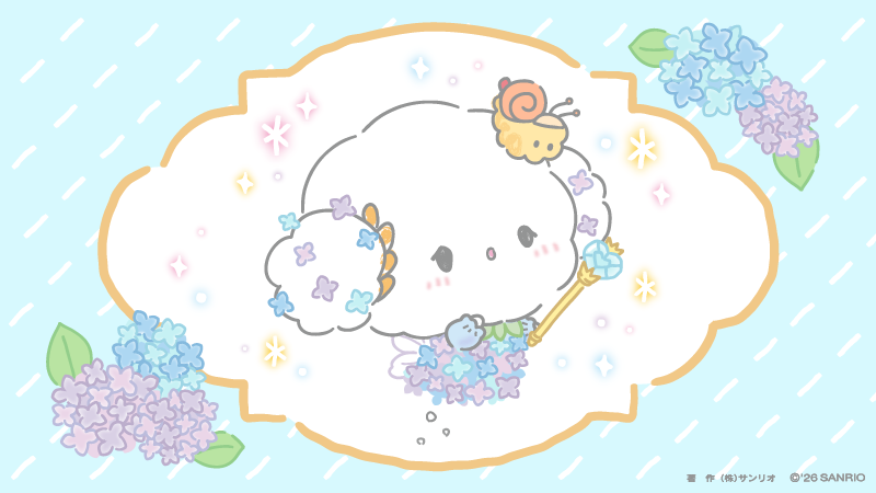 cogimyun_sanrio's tweet photo. 青いアジサイのようせいさんになってみたみゅん･･！
花言葉は「和気あいあい」みゅん･･コギムコーポはいつも和気あいあいみゅん･･♡
#こぎみゅん #お花の妖精さん #アジサイ https://t.co/qXHU3HNshZ