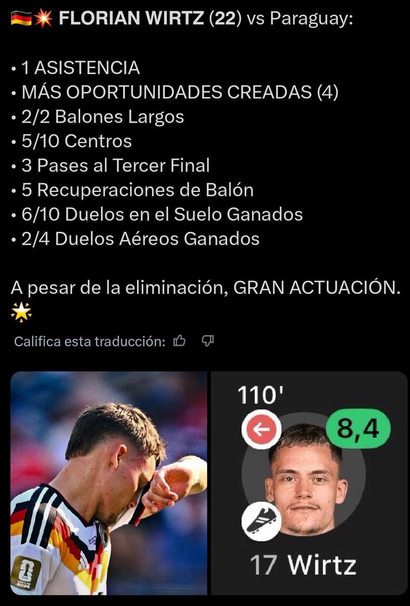 FallenZeninV2's tweet photo. Wirtz en el mismo escalon que los perros de musiala y sane hahahah https://t.co/vRiT7JUrxs