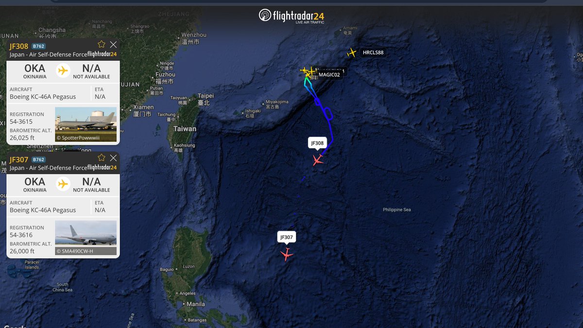 Manila_Alert1's tweet photo. JF307, JF308 towing fast jets to an unknown destination.
JF307, 54-3616 // #87CDF4
JF308, 54-3615 // #87CDF3 https://t.co/sLyLTqGOsu