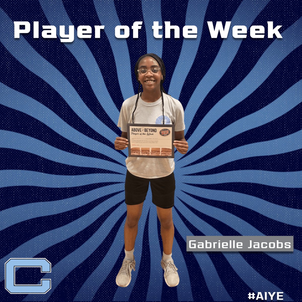ClevelandNCWBB's tweet photo. The ability to absorb feedback and apply it will help make our rising Sophomore guard's skills grow for years to come, on and off the court!! Congratulations to our Week 4 Jersey Mike's Player of the Week, Gabrielle Jacobs 📈👏 #MotivationMonday https://t.co/XN88XUroTU