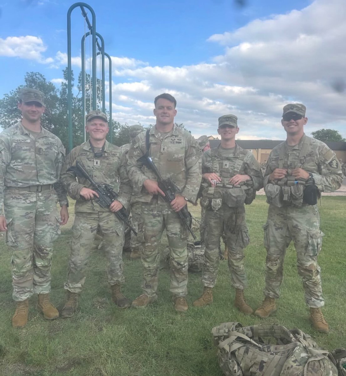 thebigtac's tweet photo. Toughness.  Absolutely Fired Up!

Two of my favorite Lieutenants…

And a handful of Cadets embedded with their unit…

Crushing their first Manchu Mile…a grueling 25 mile rite of passage…full gear…hard work. 

Again…building teams isn’t rocket science… https://t.co/PqeDRxJeAt