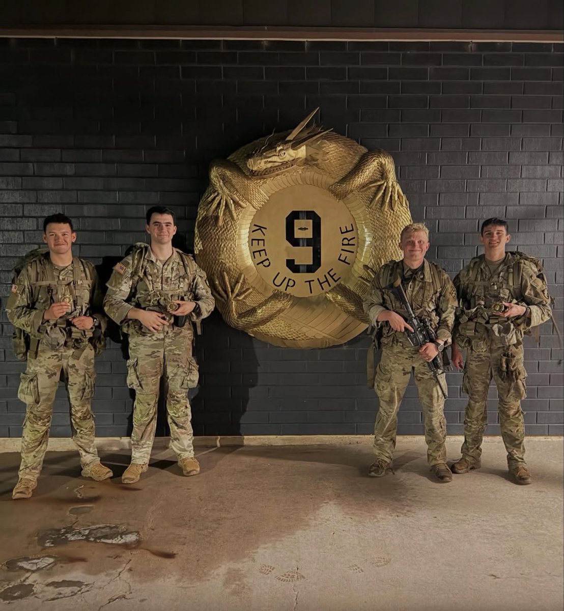 thebigtac's tweet photo. Toughness.  Absolutely Fired Up!

Two of my favorite Lieutenants…

And a handful of Cadets embedded with their unit…

Crushing their first Manchu Mile…a grueling 25 mile rite of passage…full gear…hard work. 

Again…building teams isn’t rocket science… https://t.co/PqeDRxJeAt