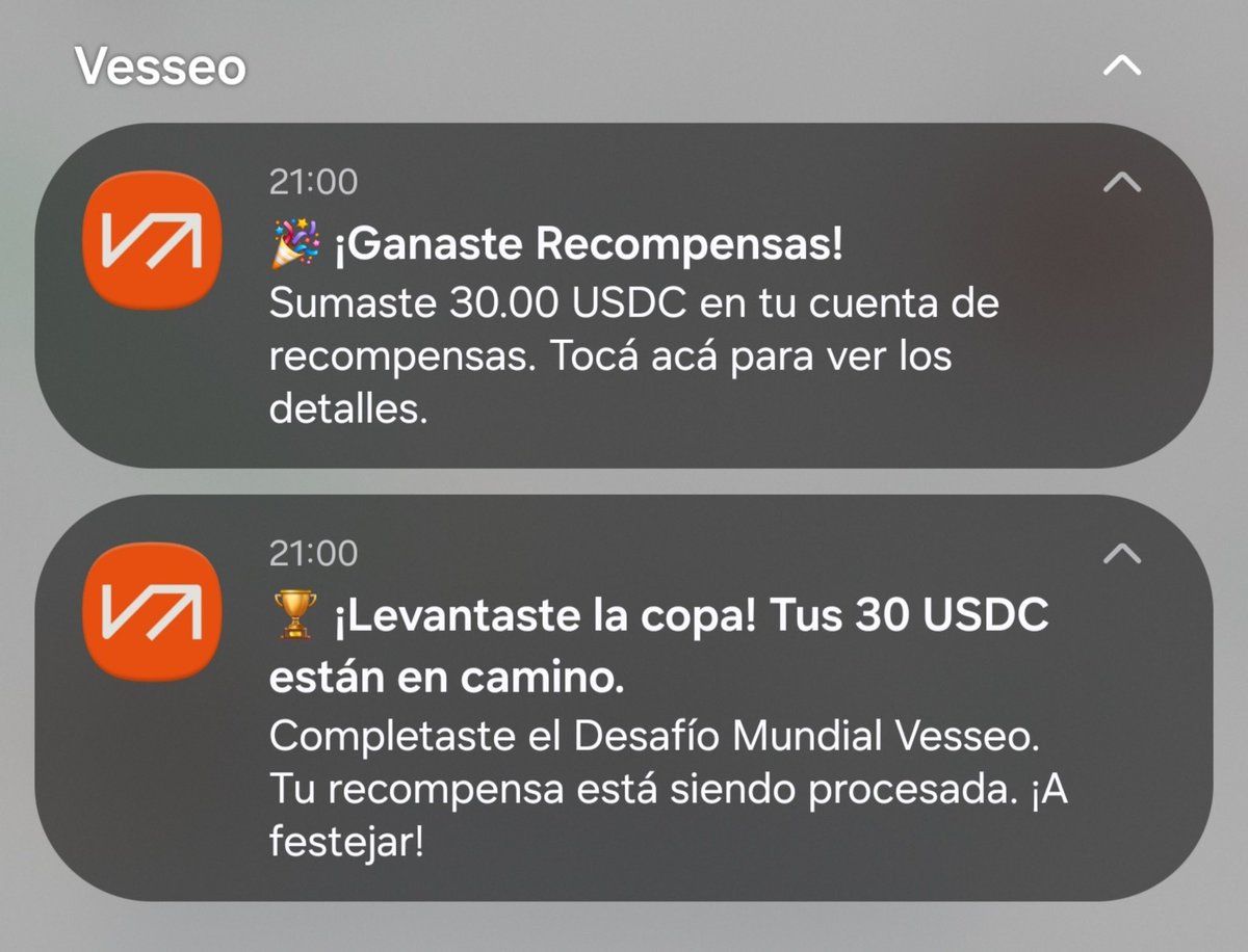 vmenditto's tweet photo. 📣Dato del cual solo repito 

Pago Vesseo los 30 usdc por el Desafio Mundial

Tenes que hacer:

3 depositos (de +1000ars)
2 pagos con qr (de +160ars)
1 pago de servicio (de +10ars)
Holdear +10 usdc por 3 dias
Y te pagan 30 usdc https://t.co/om8fxOya19