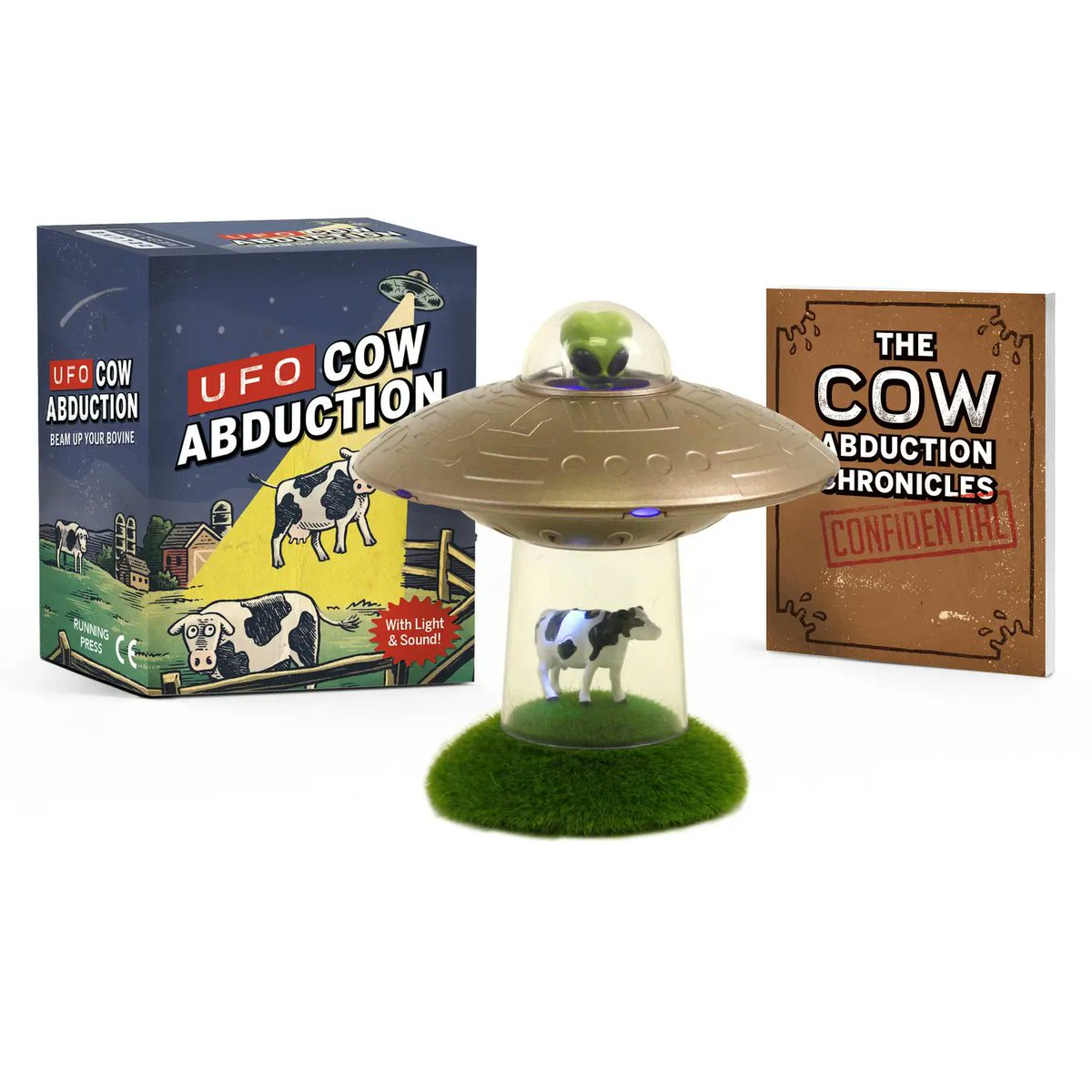 The_Sub's tweet photo. 👽🐄✨ Weird? Absolutely. Necessary? Also yes.

Our shelves just got a whole lot stranger...

🛸 UFO Cow Abduction – Watch as a tiny UFO beams up an unsuspecting cow with lights and sound. Peak extraterrestrial farm drama.

🐈‍⬛ Wicked Cat Mini Spirit Board – A feline-sized séance for anyone whose cat already acts like it communes with the supernatural.

🔔 Mini Magic Bell – Ring it for rituals, meditation, intention setting... or just because it makes a satisfying little ding.

If your gift-giving style leans more "Where on earth did you find this?" than "I got you another candle," we've got you covered.

Available at The Sub inside Cheap Thrills Records - Downtown SLO - Free Parking Behind Store.
