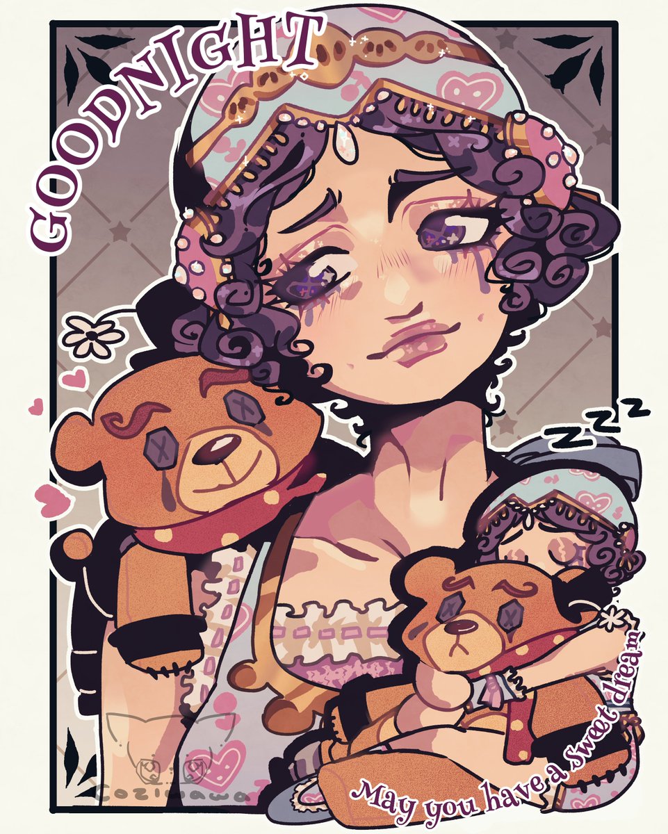 Coziwawa's tweet photo. ✨GOODNIGHT 🌕🧸
may you have a sweet dream

#idv #identityv https://t.co/SINDCh2hG7
