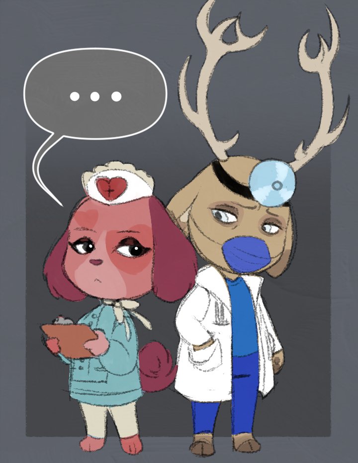 Moffyshock's tweet photo. Morally questionable healthcare professionals who are reluctant workplace besties #animalhospital https://t.co/OG7TtxhOav