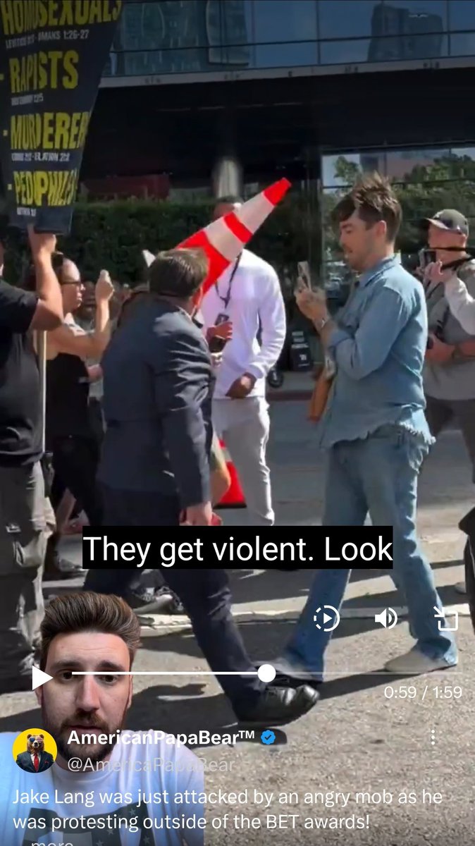 YFarva's tweet photo. @AmericaPapaBear They put a traffic cone on his head 🤣🤣🤣🤣 https://t.co/f4f7oTQVhV